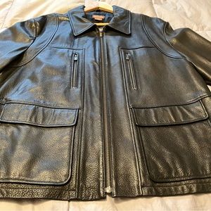 MICHAEL Michael KORS Leather Jacket - Black - XXL